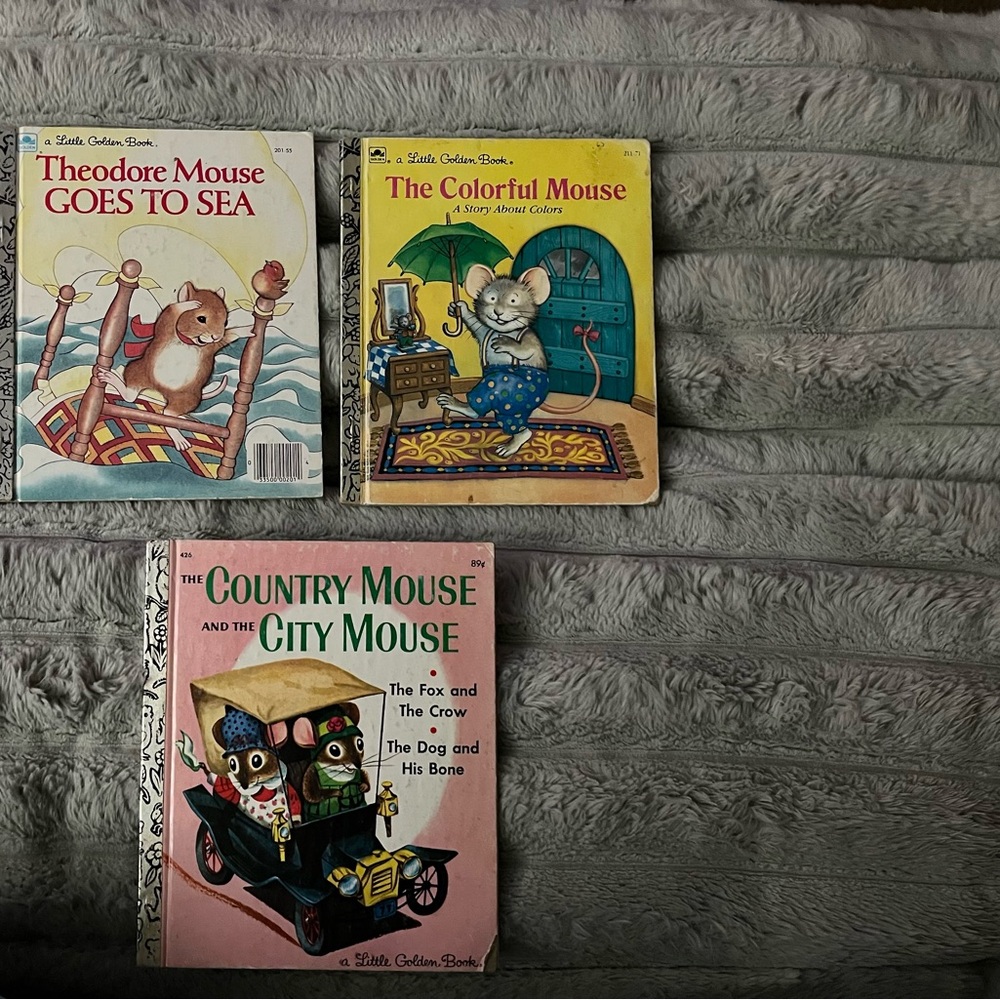 Bundle of 3 Mouse Themed A Little Golden Books